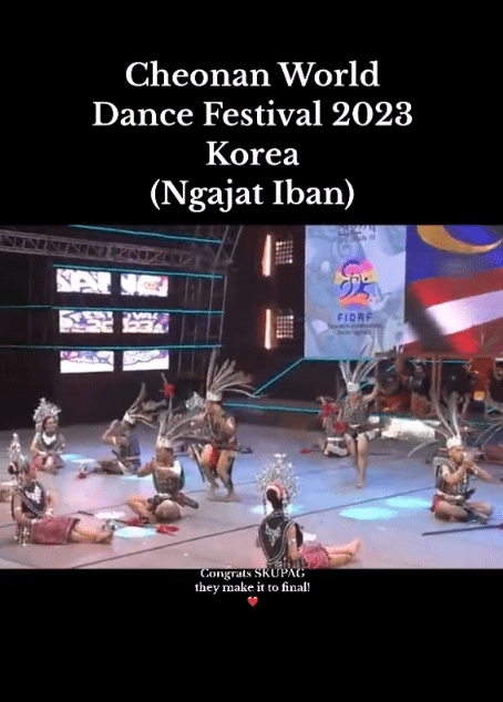 Tarian Ngajat Iban 'Mendunia', Di Cheonan World Dance Festival Korea